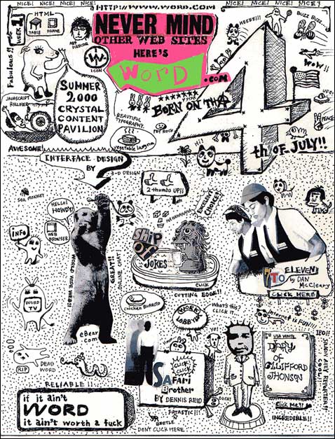 Um dos diversos layouts de página inicial criados para o site da revista Word. Um dos diversos layouts de página inicial criados para o site da revista Word.