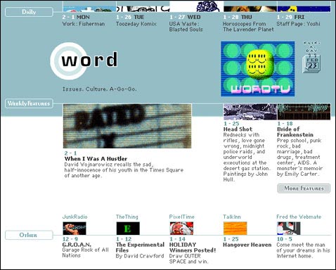Outro exemplo de página inicial da revista Word. Outro exemplo de página inicial da revista Word.