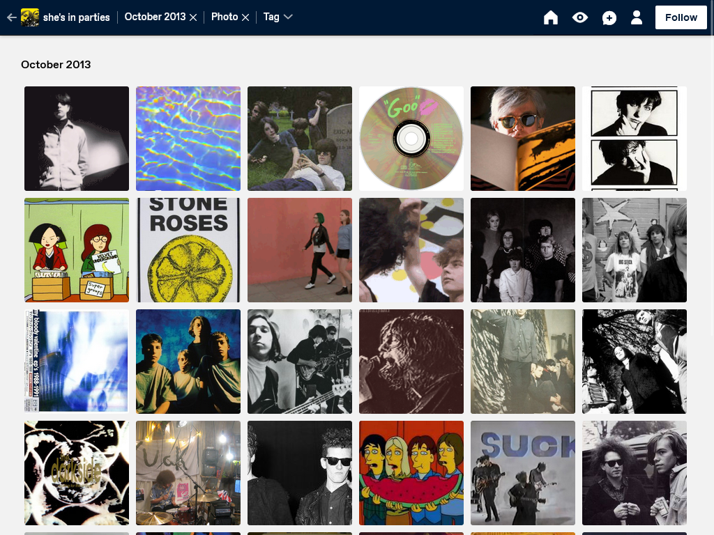 Um grid de 6x4 mostra diversas imagens que compartilhei em meu Tumblr em outubro de 2013. Um grid de 6x4 mostra diversas imagens que compartilhei em meu Tumblr em outubro de 2013.