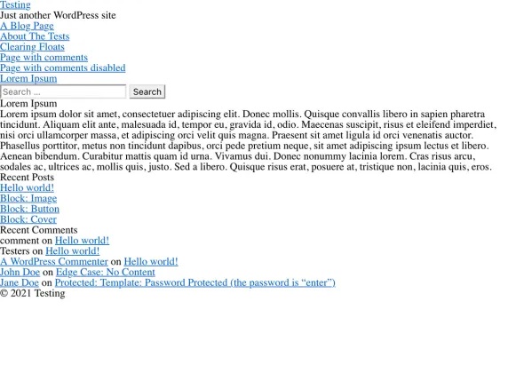 Captura de tela do tema BlankSlate sem nenhuma alteração na folha de estilo. Captura de tela do tema BlankSlate sem nenhuma alteração na folha de estilo.